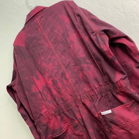 VTG Walls Mens Sz 48 Regular Red Black Tie Dyed Coveralls Long Pants Workwear - Picture 9 of 10